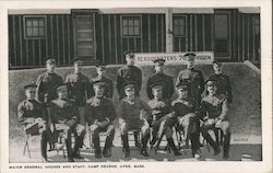 Major General Hodges and Staff, Camp Devens Postcard