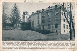 Shenandoah Valley Academy Winchester, VA Postcard Postcard Postcard