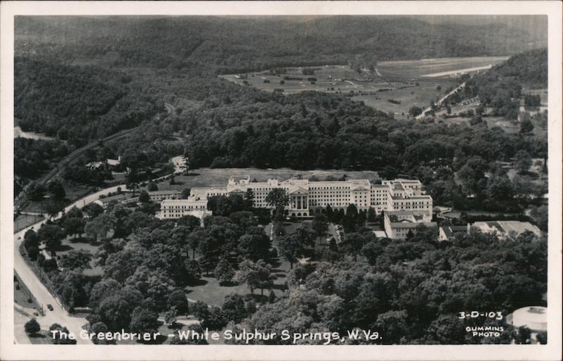 The Greenbrier White Sulphur Springs, WV Cummins Photo Postcard