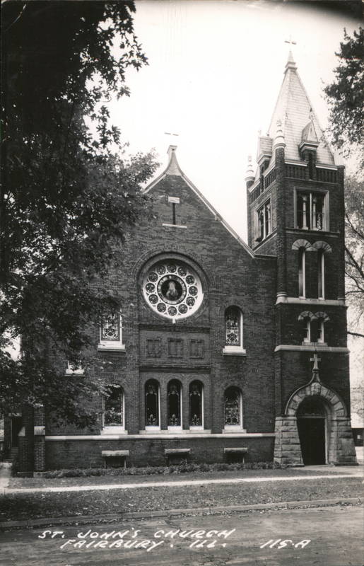 Exterior of St. John's Church Fairbury Illinois