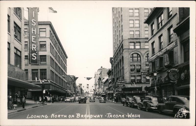 Looking North on Broadway Tacoma Washington
