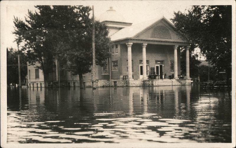 Flooded New Christian Church 1928 Winfield Kansas
