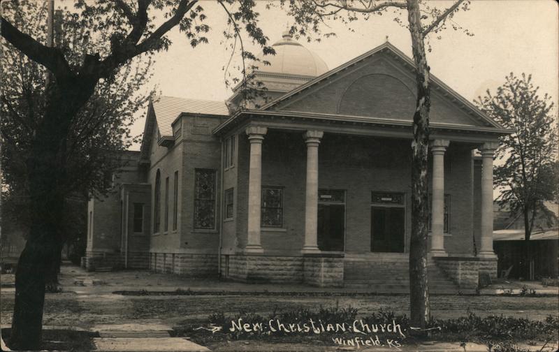 New Christian Church Winfield, KS Postcard