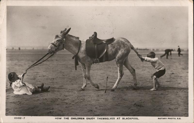 How the Children Enjoy Themselves at Blackpool United Kingdom
