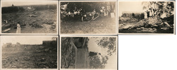 Lot of 5 Snapshots: 1915 After Reservoir Broke St. John's College Winfield, KS Original Photograph Original Photograph Original Photograph