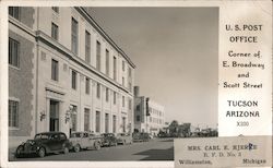 U.S. Post Office Corner of E. Broadway and Scott Street Postcard