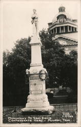 Monument to Sam Davis Confederate Hero Postcard