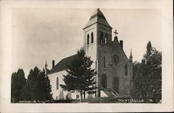 Catholic Church Monticello, IA Postcard Postcard Postcard