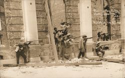 Ruins of City Hall - Rebels in Action - Mexican Revolution Postcard