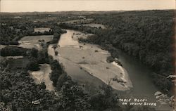 Aerial View of Table Rock on White River Postcard
