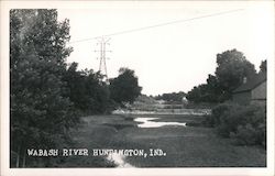 Wabash River Huntington, IN Postcard Postcard Postcard