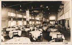 Dining Room, Many Glacier Hotel, Glacier National Park Postcard