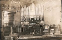 Organ in a Methodist Episcopal Church Yates City, IL Postcard Postcard Postcard