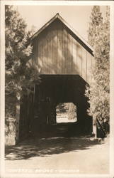 Wawona Covered Bridge in Yosemite Park Yosemite Valley, CA Postcard Postcard Postcard