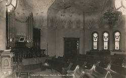 Interior of Christian Church Sullivan, IL Postcard Postcard Postcard