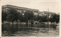 High School, Flood of 1928 Postcard