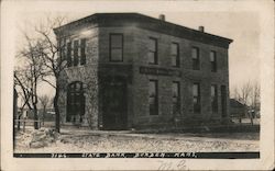 View of State Bank Postcard