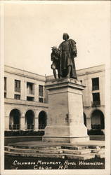 Columbus Monument at Hotel Washington Postcard