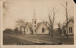 M. E. Church Howard, KS Postcard Postcard Postcard