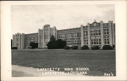 High School Building Postcard