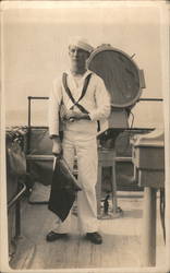 Sailor with Signal Flag Postcard