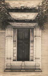 Colonial Front Door and Stoop Postcard