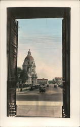 City Hall From Library Postcard