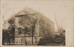 Constitution Hall Lecompton, KS Postcard Postcard Postcard