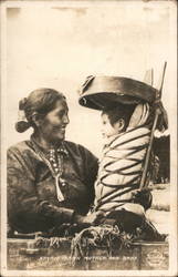 Navajo Mother with Child in Cradleboard Postcard