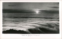 Sunset Over the Fog from Mt. Hamilton California Postcard Postcard Postcard