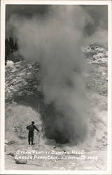 Steam Vent at Bumpas Hell Lassen Volcanic National Park, CA Postcard Postcard Postcard