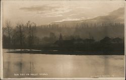 Sunset on Puget Sound Postcard