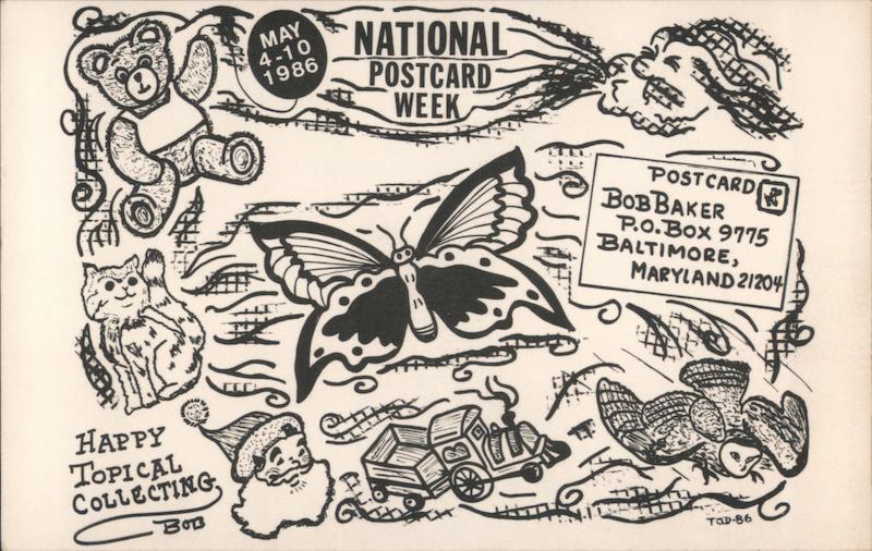 National Postcard Week - May 4-10,1986 Baltimore Maryland