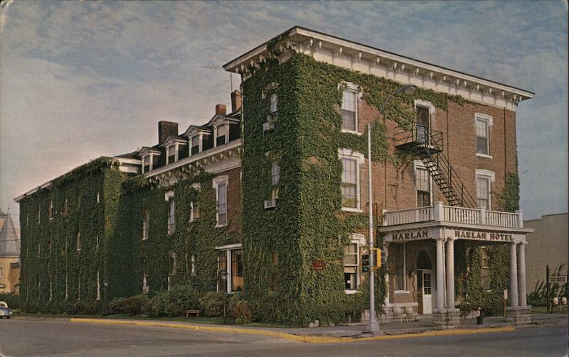 Historic Harlan House Mount Pleasant, IA A.M. Wettach Postcard