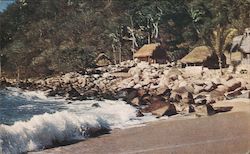 Beautiful Beach at Hotel Lagunita Puerto Vallarta, Mexico Gina Manion Postcard Postcard Postcard