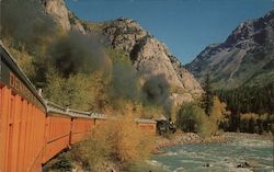 Denver and Rio Grande Narrow Gauge Train Postcard