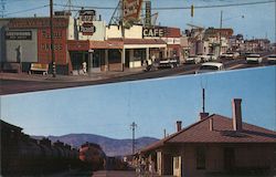 Mojave Street Scene, Railroad California Postcard Postcard Postcard