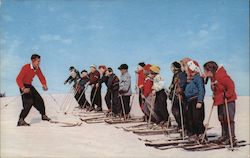 Skiing Class Postcard