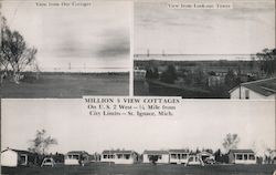 Million $ View Cottages Saint Ignace, MI Postcard Postcard Postcard