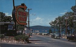 Familiar Sign at Entrance to Weirs Beach on Lake Winnipesaukee Postcard