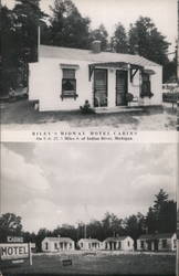 Riley's Midway Motel Cabins Postcard