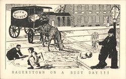 Hagerstown on a Bust Day 1989 Maryland Postal History Society Show Postcard