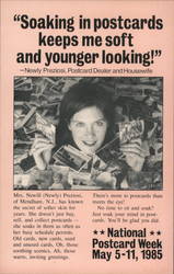 Soaking in Postcards Keeps me Soft and Younger Looking! - National Postcard Week May 5-11, 1985 Postcard