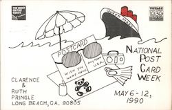 National Post Card Week 1990, Clarence & Ruth Pringle Postcard