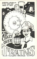 Crazy Over Trains - Dorothy Laughlin Postcard
