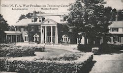 Girls' N.Y.A. War Production Training Center Longmeadow, MA Postcard Postcard Postcard
