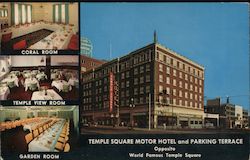 Temple Square Motor Hotel and Parking Terrace Postcard