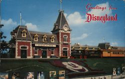 Greetings From Disneyland - Santa Fe and Disneyland Depot Postcard