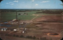 Bird's Eye View Of A Typical Oil Scene Edmonton, AB Canada Alberta Postcard Postcard Postcard