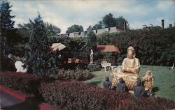 Buddhas in the B.J. Palmer Chiropractic Clinic Gardens Postcard